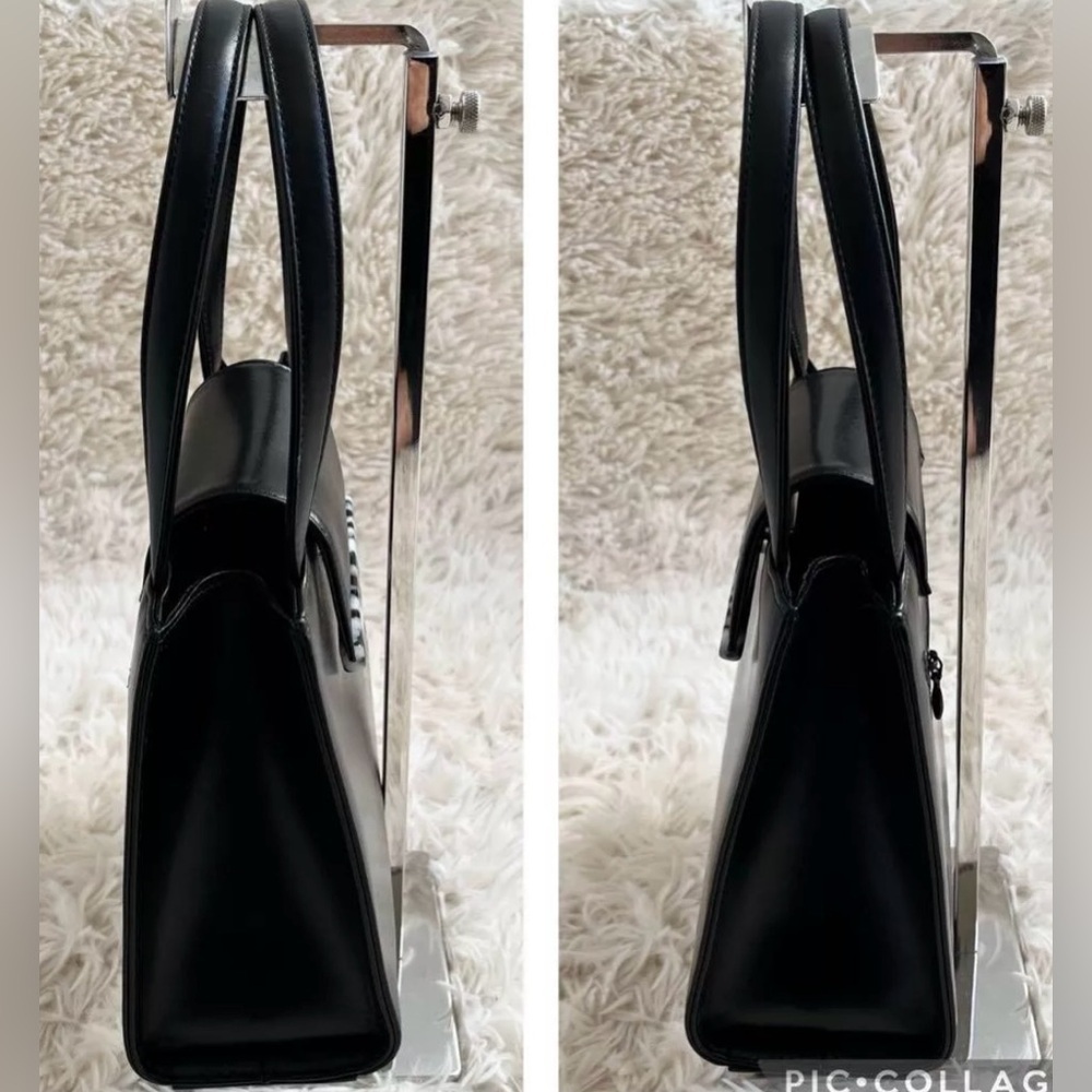 Valentino Garavani Vintage Black Leather Handbag RARE- ONLY ONE ON POSH! - Picture 6 of 15